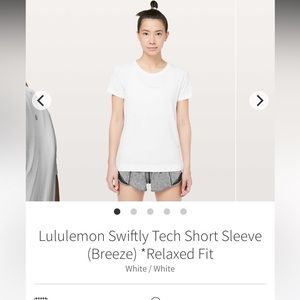 Lululemon Swiftly relax fit short sleeve size 8